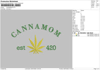 Cannamom Embroidery File 4 Sizes