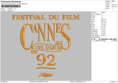 Festival Text 0108 Embroidery Machine Design File 6 sizes