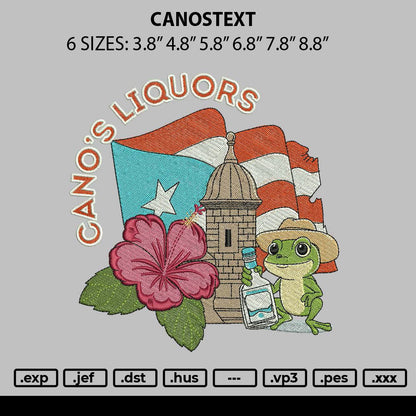 Canostext Embroidery File 6 sizes