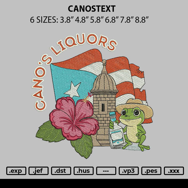 Canostext Embroidery File 6 sizes