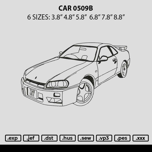 Car 0509b Embroidery File 6 sizes