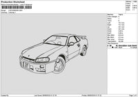 Car 0509b Embroidery File 6 sizes