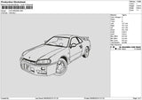 Car 0509b Embroidery File 6 sizes