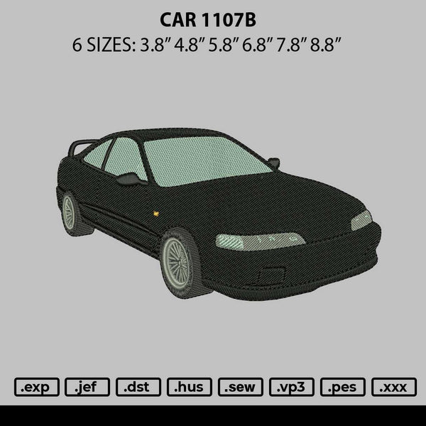Car 1107b Embroidery File 6 sizes