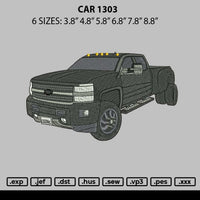 Car 1303 Embroidery File 6 sizes