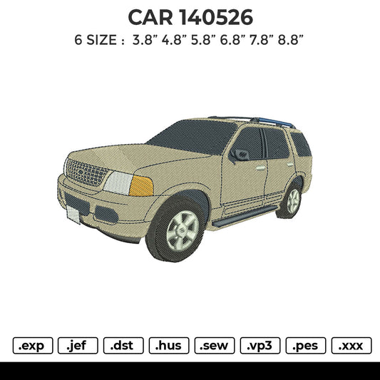 CAR 140526 Embroidery File 6 sizes