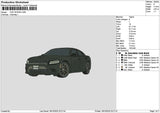 Black Car 1810 Embroidery File 6 sizes