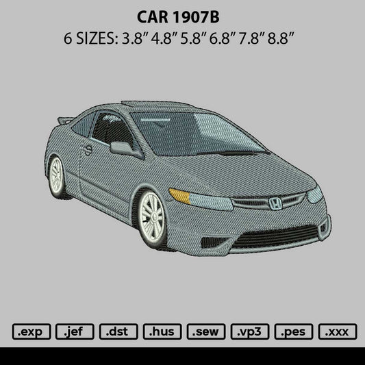 Car 1907b Embroidery File 6 sizes