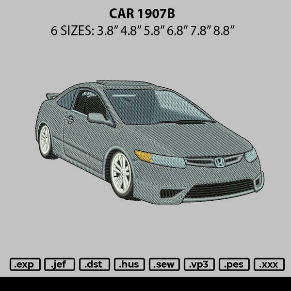 Car 1907b Embroidery File 6 sizes