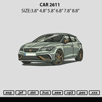 Car 2611 Embroidery File 6 sizes