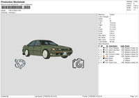 Car 2706 Embroidery File 6 sizes