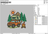 Camping 0112 Embroidery File 6 sizes