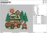 Camping 0112 Embroidery File 6 sizes