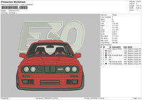 Car E30 Embroidery File 6 sizes