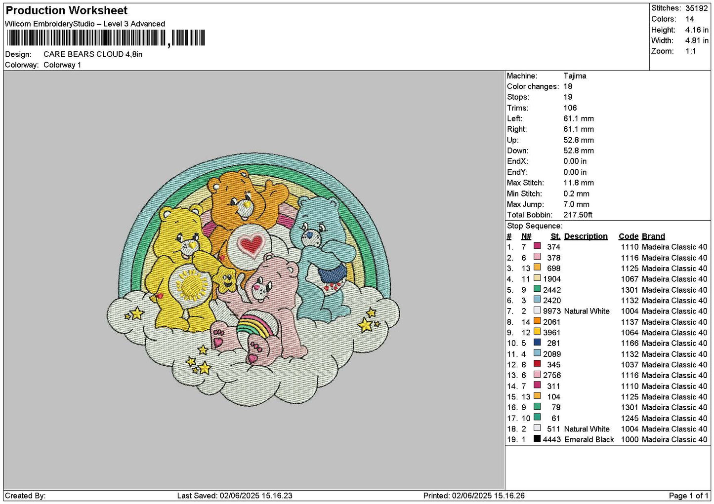 Bears 0206 Embroidery File 6 sizes