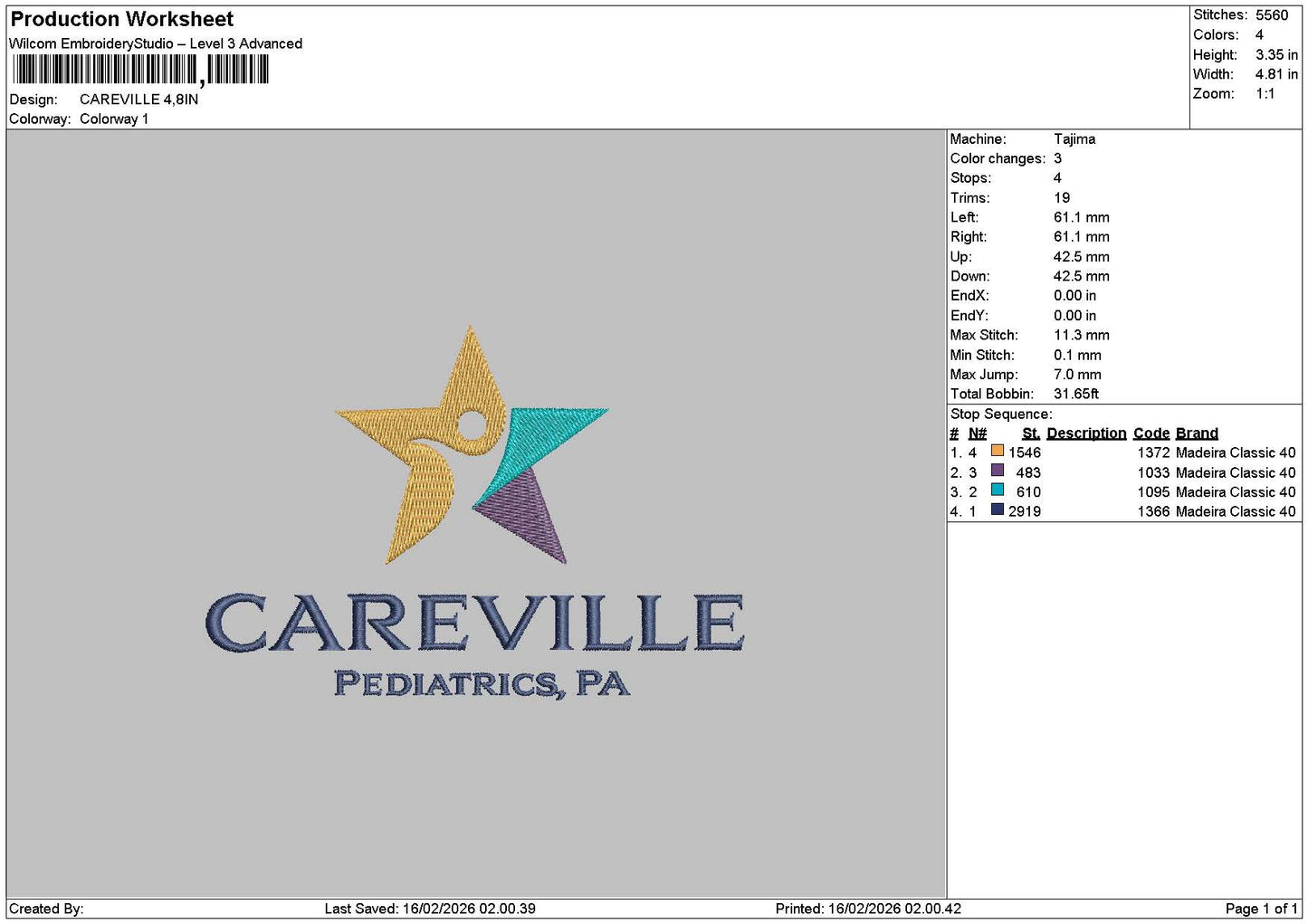 Carevilletext Embroidery File 6 sizes