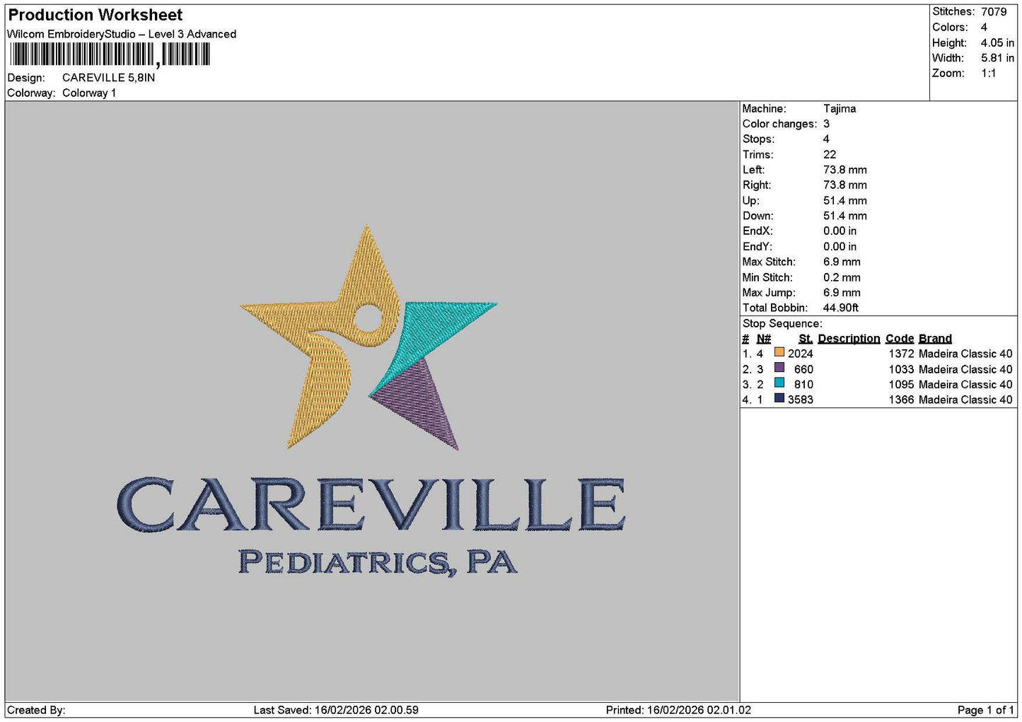 Carevilletext Embroidery File 6 sizes