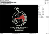 Carleton Univ Embroidery File 5 sizes