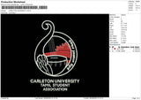 Carleton Univ Embroidery File 5 sizes