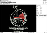 Carleton Univ Embroidery File 5 sizes