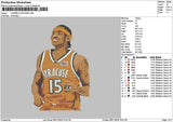 Player 15 Embroidery File 6 sizes