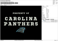 Caroline Panthers Embroidery File 6 sizes