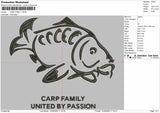 Carp Family Embroidery File