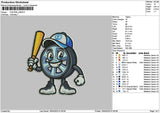 Baseball Cirlce Embroidery File 6 sizes