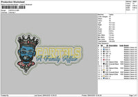 Cartelstext Embroidery File 6 sizes
