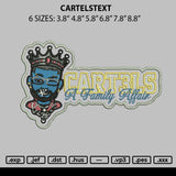 Cartelstext Embroidery File 6 sizes