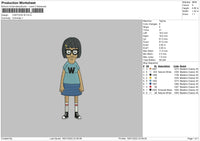 Cartoon W Embroidery File 4 size