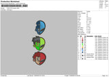 Cartoon Heads Embroidery File 6 sizes