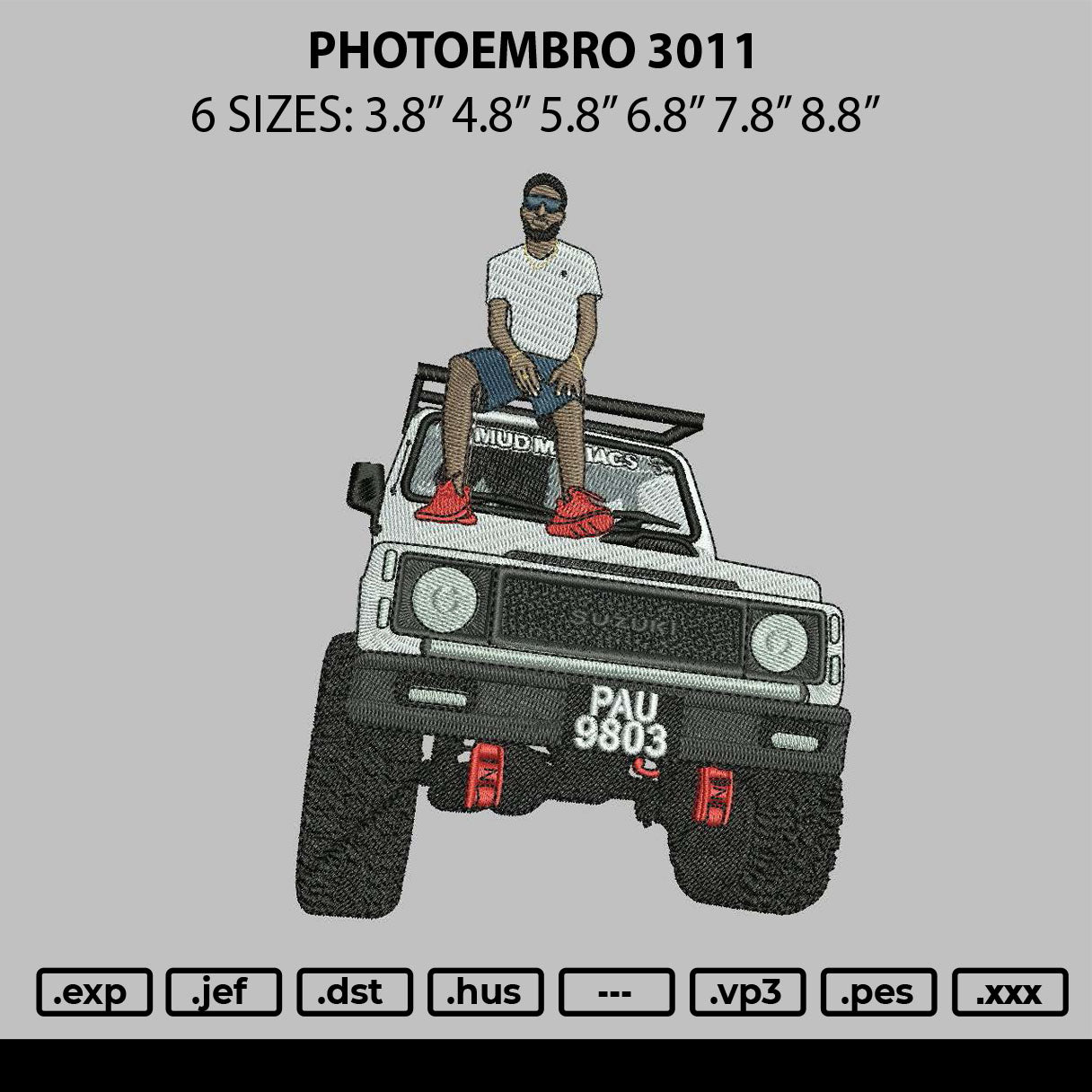 Photoembro 3011 Embroidery File 6 sizes