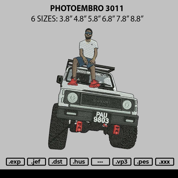 Photoembro 3011 Embroidery File 6 sizes
