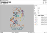 Casa Text 0906 Embroidery Machine Design File 6 sizes