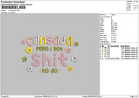 Cansadatext Embroidery File 6 sizes
