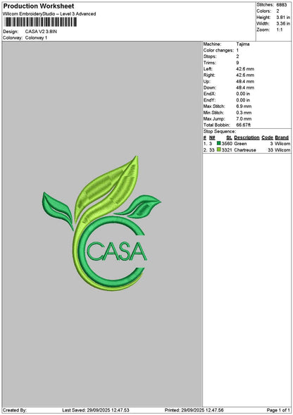 Casatext Embroidery 2 Files