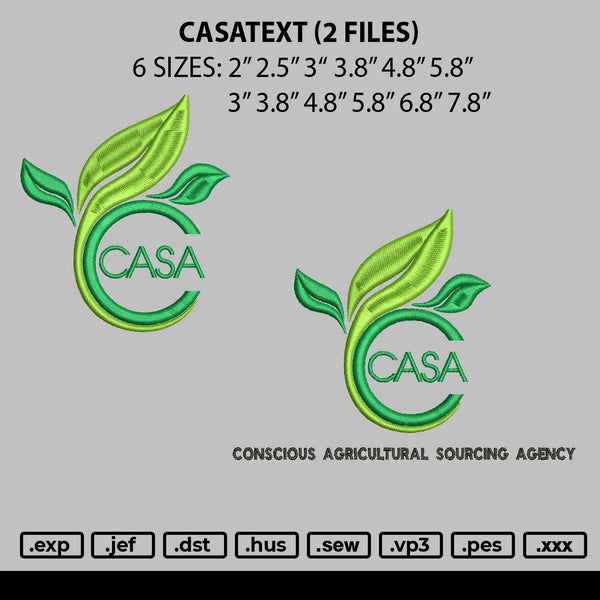 Casatext Embroidery 2 Files