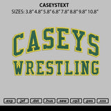 Caseystext Embroidery File 6 sizes