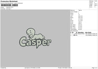 Casper Embroidery File 4 size