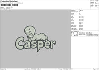 Casper Embroidery File 4 size