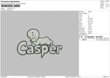 Casper Embroidery File 4 size