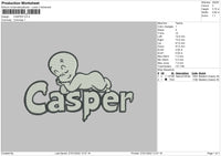 Casper Embroidery File 4 size