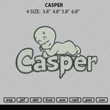 Casper Embroidery File 4 size