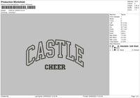 Castle Text Embroidery File 6 sizes