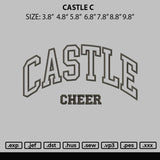 Castle Text Embroidery File 6 sizes