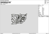 Cat 0411 Embroidery File 6 sizes