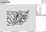 Cat 0411 Embroidery File 6 sizes