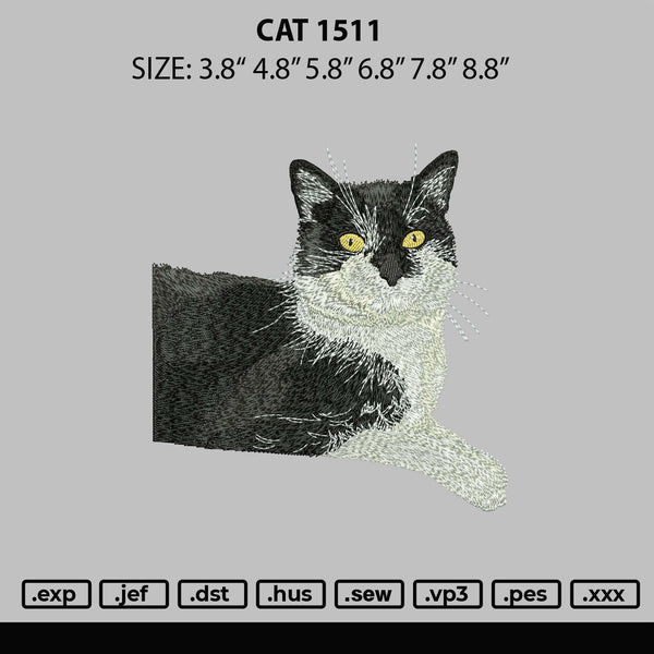 Cat 1511 Embroidery File 6 sizes