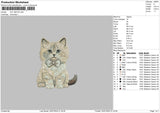 Cat 2807 Embroidery File 6 sizes